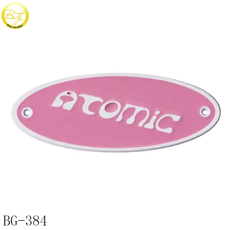 Custom logo Engraved Name Label Sewing 2 Holes Metal logo Tags Plate for Clothes Accessory