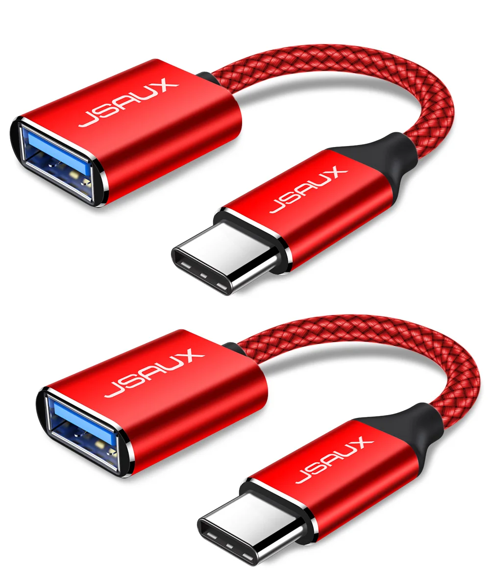 Кабель OTG JSAUX USB Type C папа к USB 3,0 мама