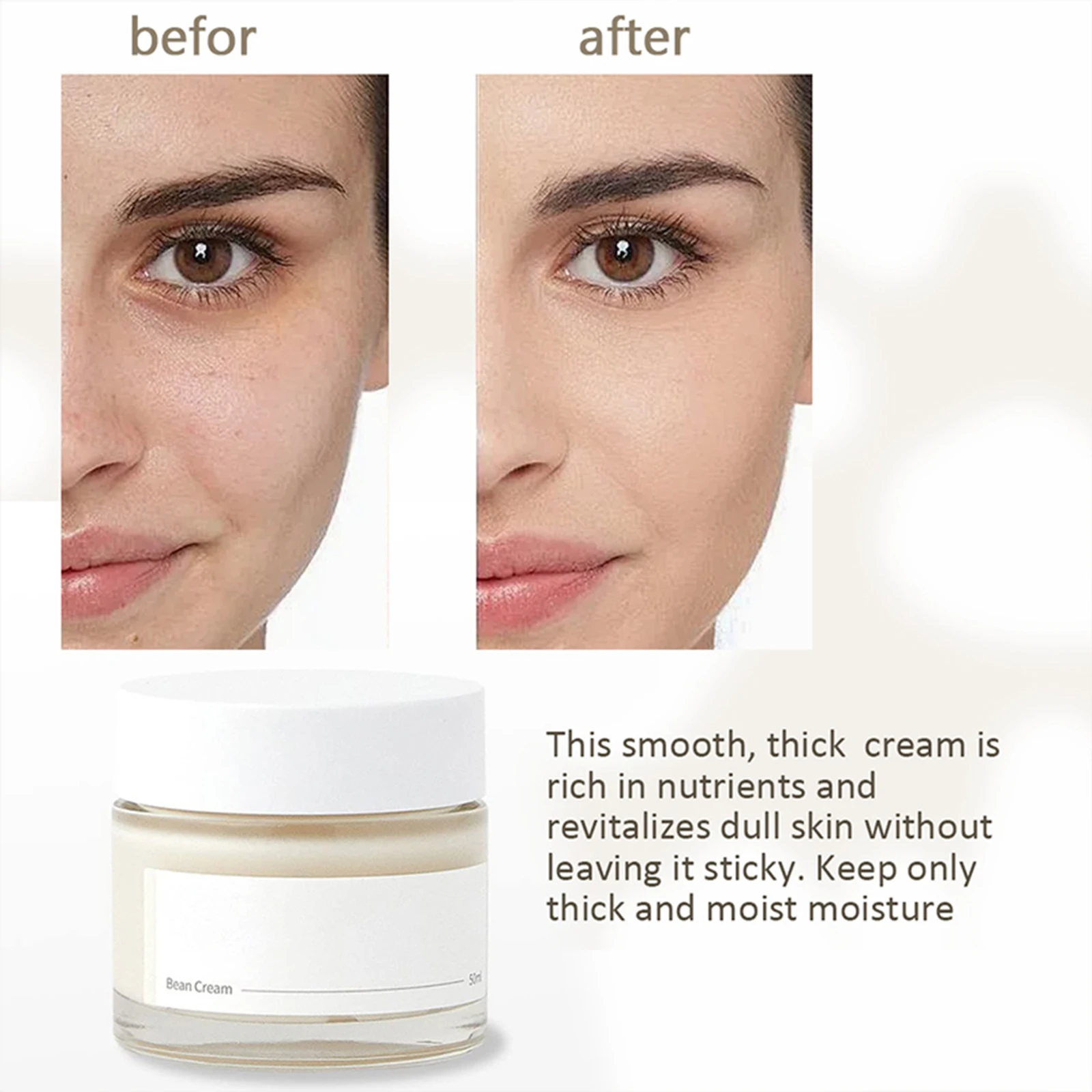 50ml Korean Skin Care Mixxsoon Whitening And Nourishing Anti Aging Bean Face Repairing Cream