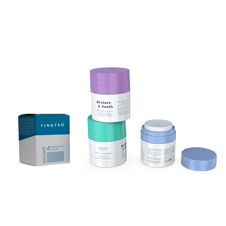 Custom Luxury Airless Cream Pump Jar With Box Packaging