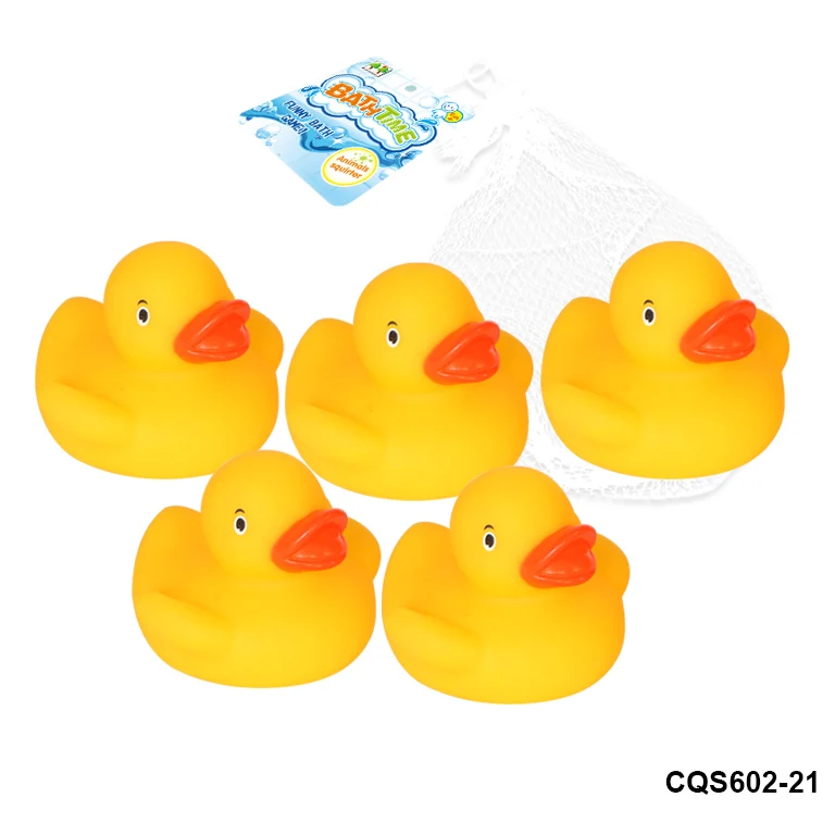 Non-toxic Safe Yellow PVC Ducks Bath Toy Developing Intelligence Sound Animal Toy For Kids