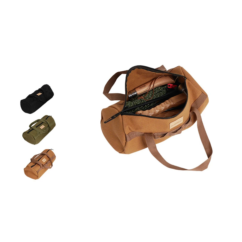 Outdoor Camping Tools Bags Organizer Portable Tent Ground Nail Stakes Wind Rope Hammer Pouch Tent Peg Nails Bags