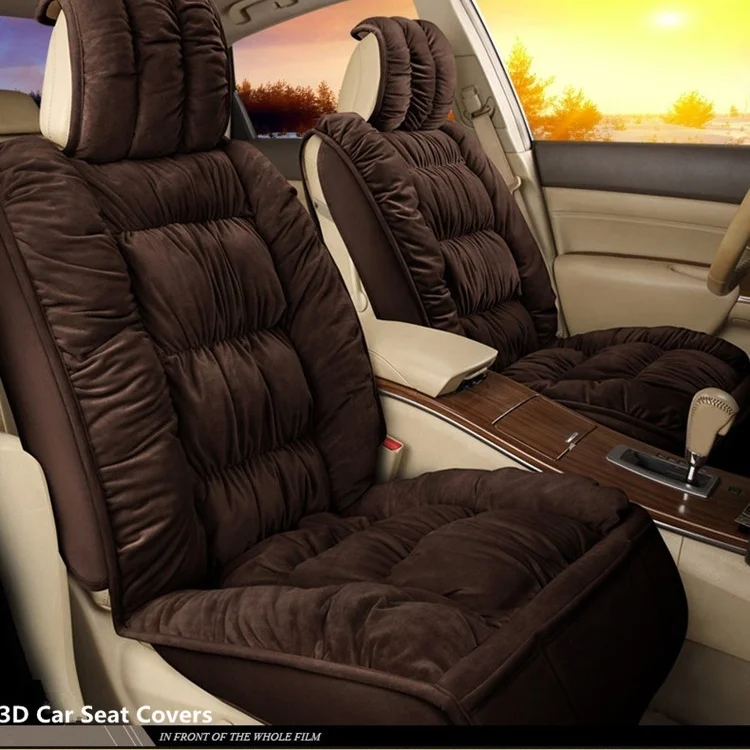 Quick Shipping 3D Cotton Velvet Universal Winter Car Seat Covers