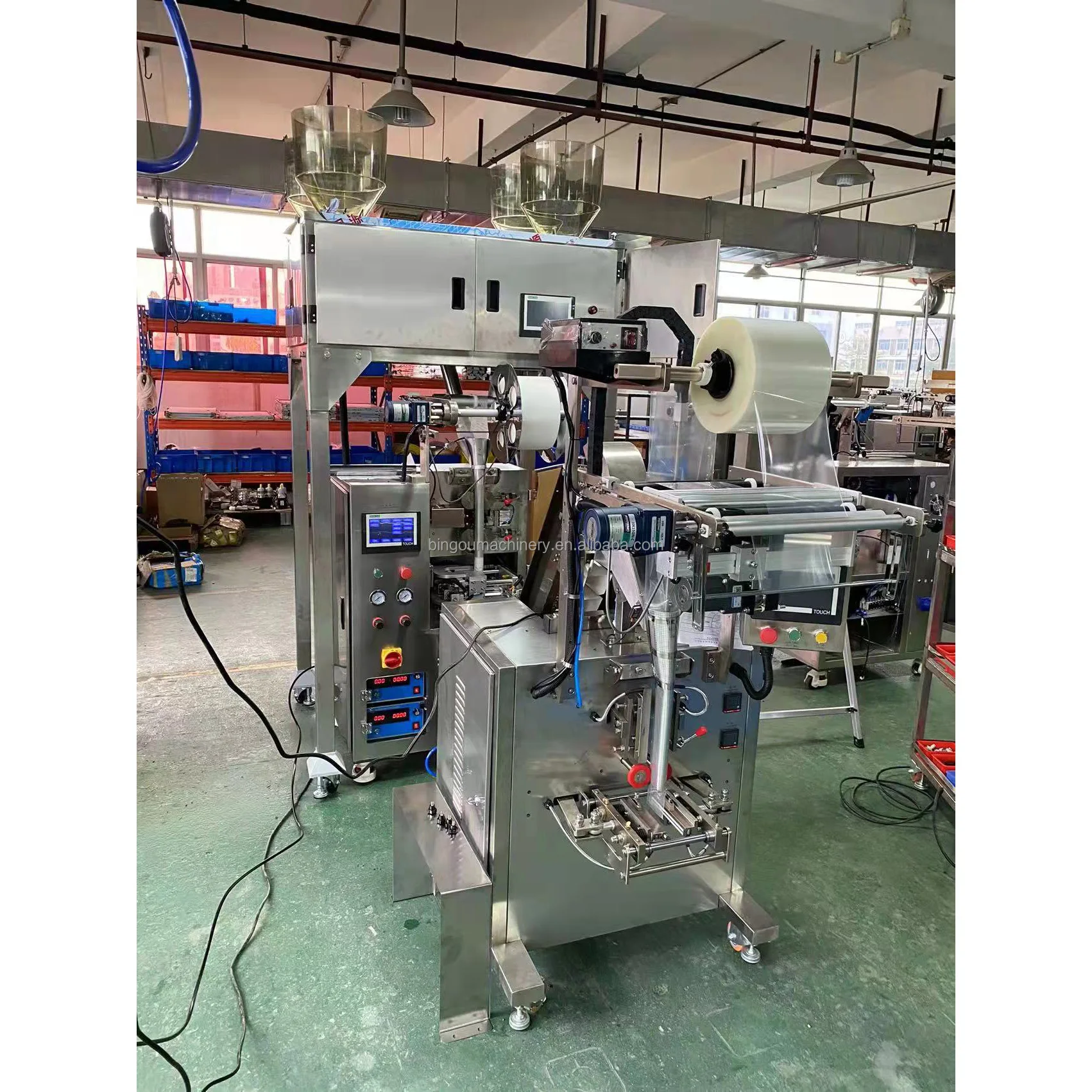 Most Popular Automatic Tea Bag Triangle Packaging Price Small Ultrasonic Tea Packing Machine with String