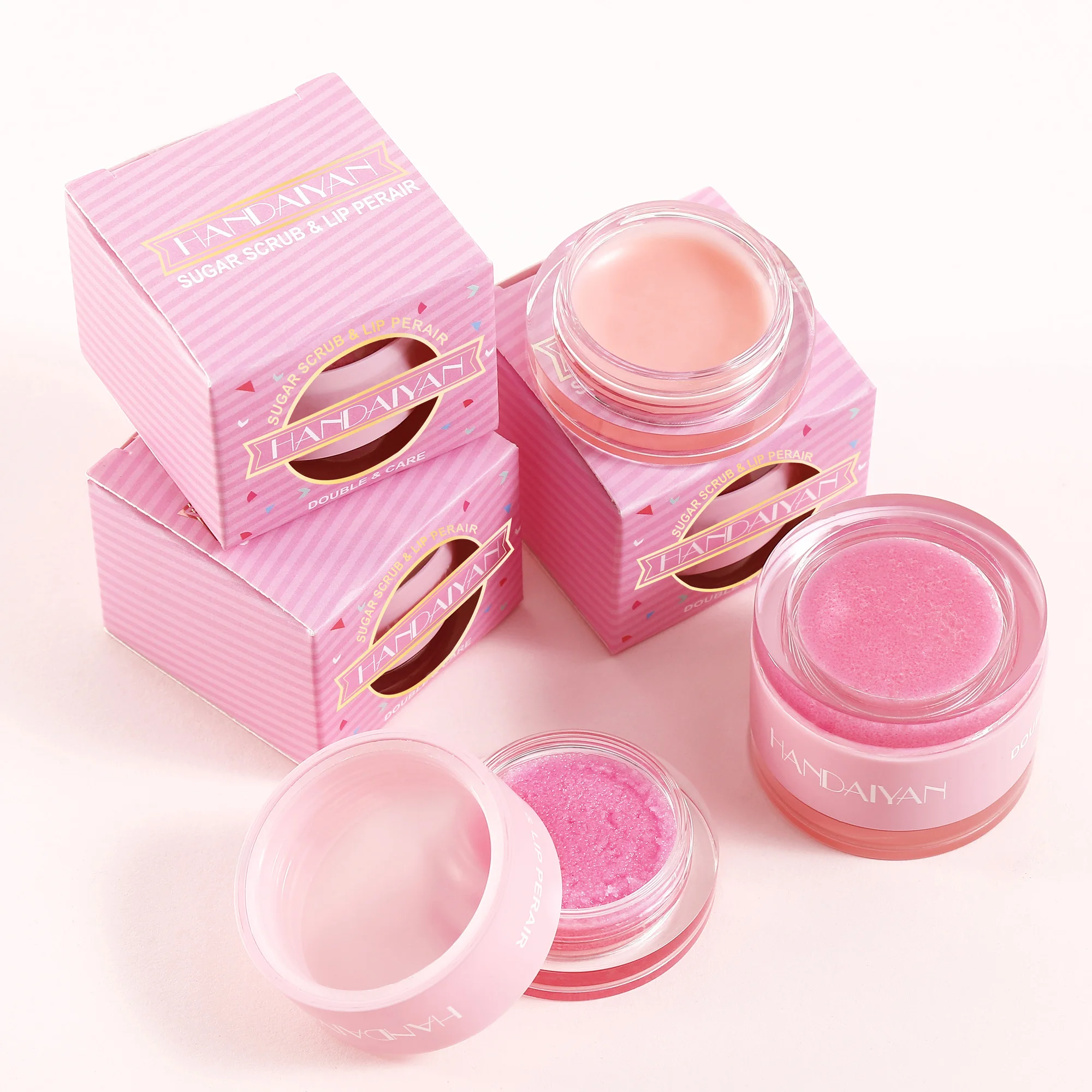 Double Care Lip Scrub Lip Marks 2 in 1 Long-lasting Lips Care Exfoliating Cream Moisturizing Cosmetics