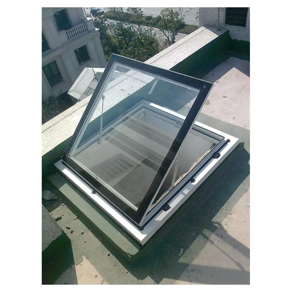 Prima High Quality Skylight Roof Window Slide Glass Skylight Motor Grill Design House Skylight