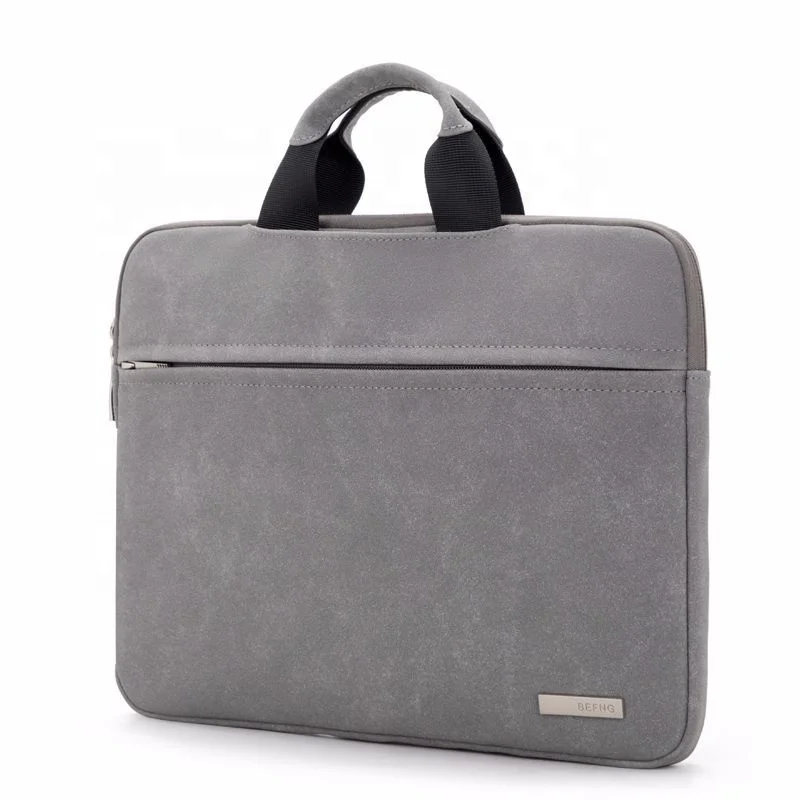 
Business 15 inch Suede PU Portable Lightweight Tablet Case Laptop Bag 