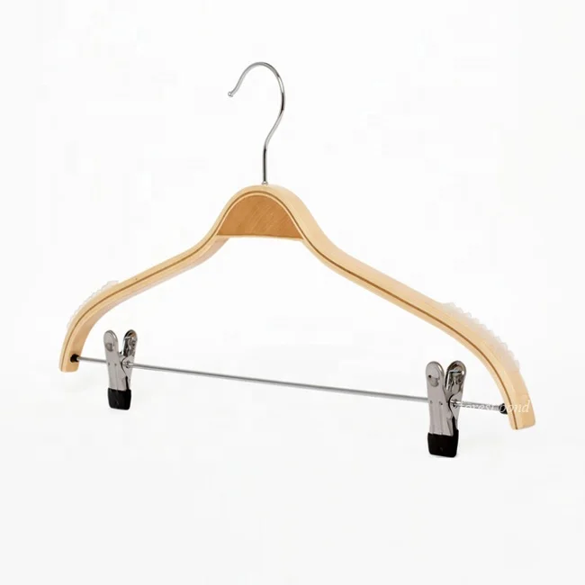 Laminated Hangers With Clips Wooden Hanger Plywood Hangers For Clothes