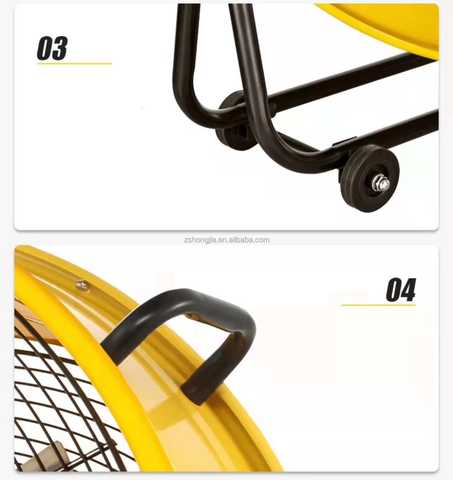 HJ-30ID High Velocity Metal Cooling Air Warehouse Garage Workshop Use Tilting Direct Drive 30 Inches Industrial Drum Fan