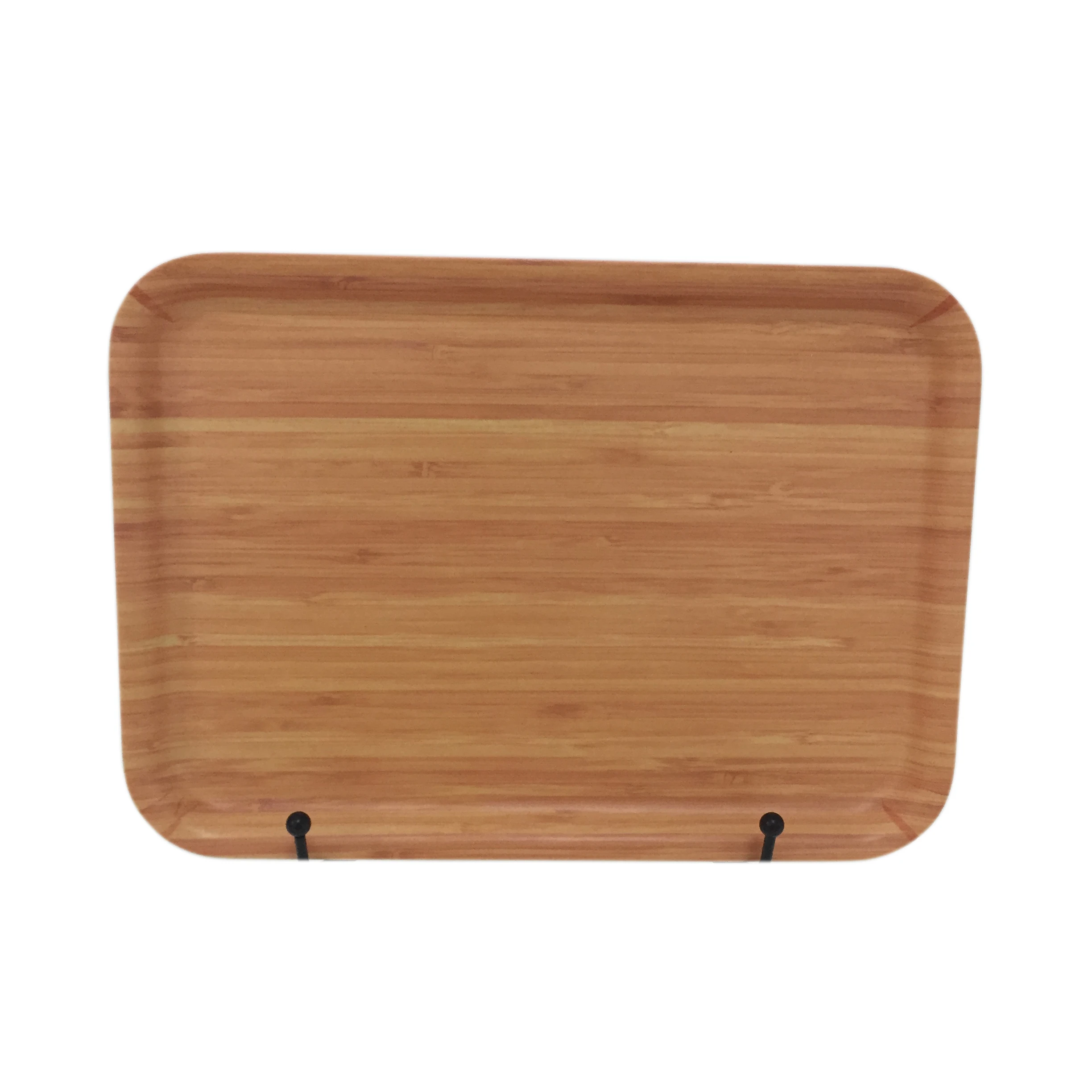 Custom Print Wood Design Melamine Tableware Food Bbq Serving Tray Rectangle Melamine Tray