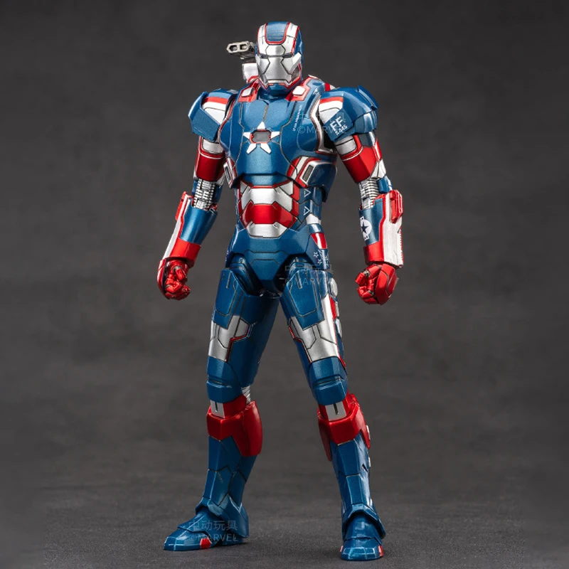 Zd Toys Iron Man Original Genuine Marvel 10th Anniversary Edition - War Machine Patriot 1.0 1/10 Action Figures 18cm 7in