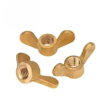 M10 M12 M16 DIN315 High Strength Brass Copper Wing Nut Bolt With Round Wing