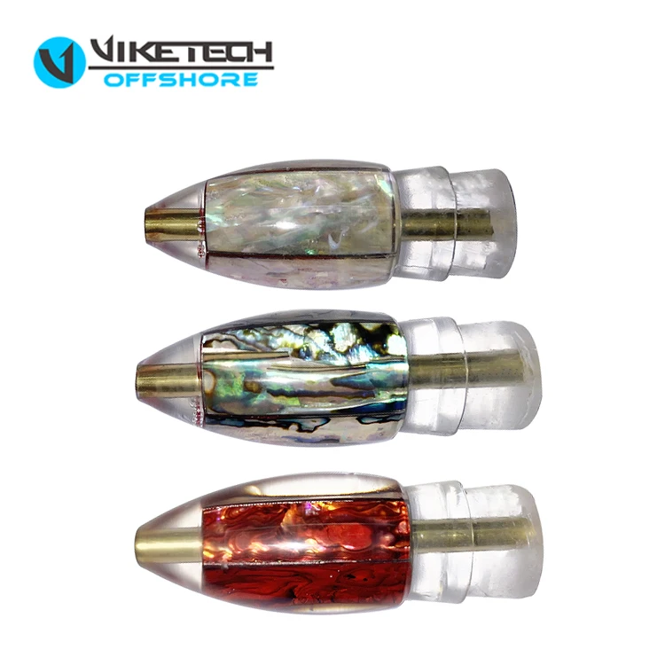 China feather skirt acrylic resin octopus head 150g/55mm hard fishing lure skirt boat bait trolling bait fishing lure