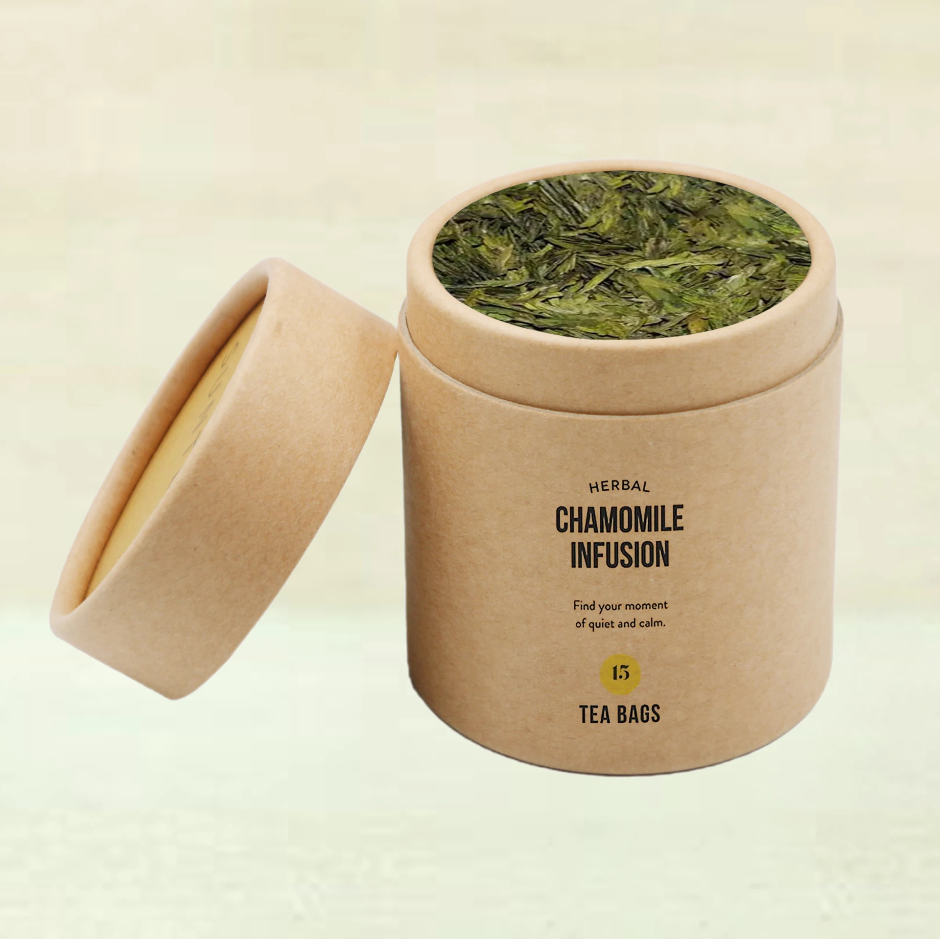 Biodegradable Recycled kraft paper Food Grade tea cans round cylinder box Tea Canister Herbal Loose tube Container Box