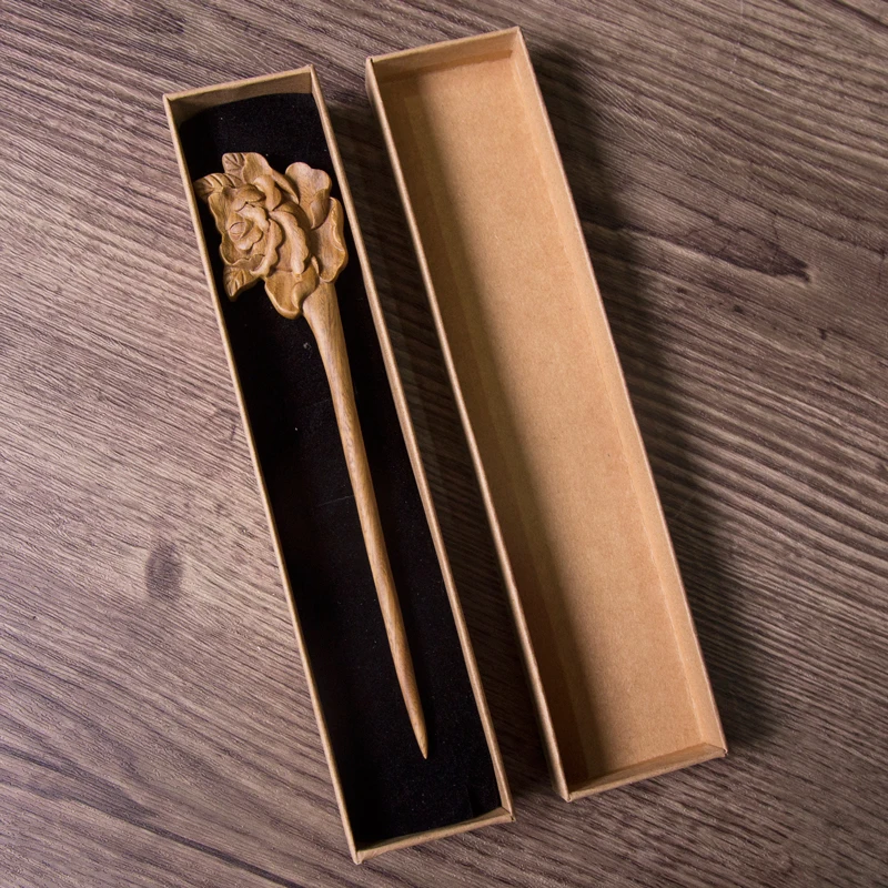 promotional sandalwood hair sticks eco-friendly  hair wooden hairpin Vintage sandalwood hairpin Wholesale customization