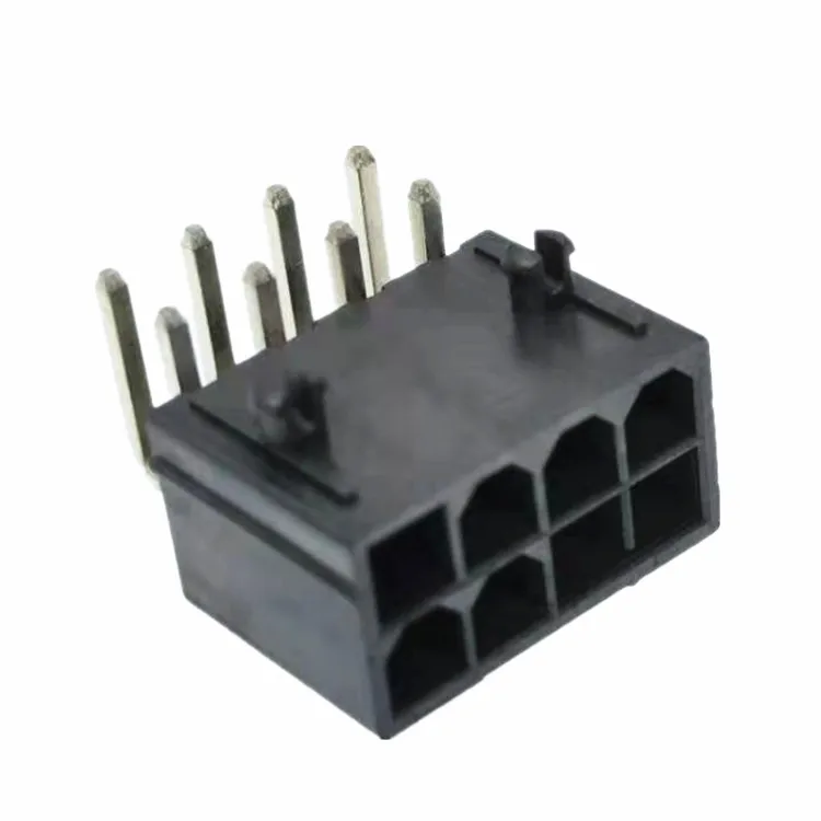 ATX Molex Connectors Black Color ATX Power WTB 2-24 Pin 4.2mm Pitch 90 Degree 2*4 Female 8 Pin PCI-E Connector