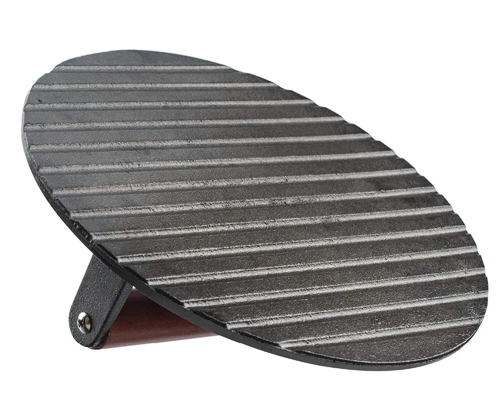 Пользовательский чугунный пресс для мяса бургеров и стейков бекона