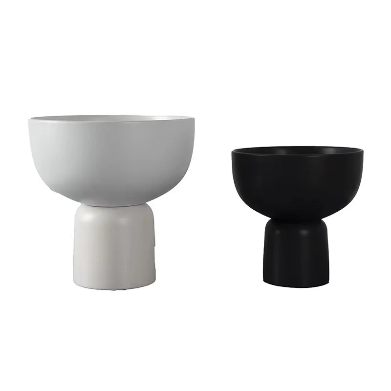Home Decoration black matte Nordic ceramic rustic pottery vase ikebana flower vases for kenzan