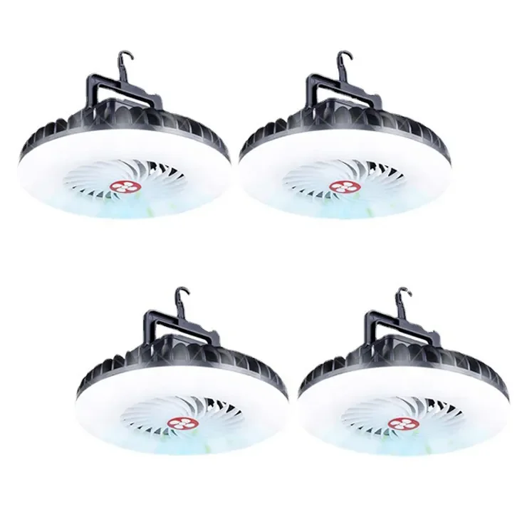 Wholesale Factory Outdoor Camping Lamp Custom Led lantern Rechargeable Led Lights 2 in 1 with ceiling fan