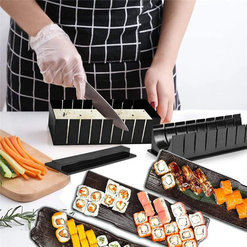 10PCS DIY Sushi Mold Sushi Making Kit Japanese Rice Ball Roll Tools