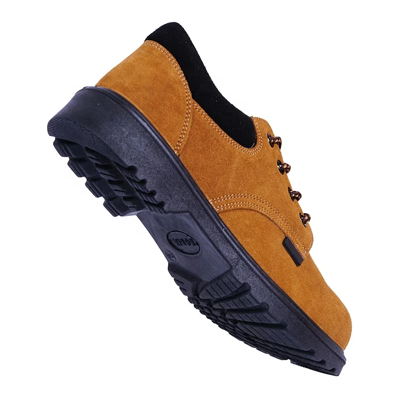High Quality Big Size Leather Steel Toe Rubber sole Work Boots Puncture-Proof Safety Shoes