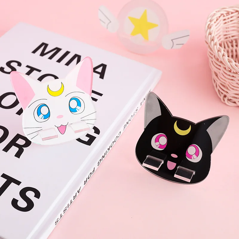 Creative Cartoon Acrylic Phone Stand Cat Pattern Student