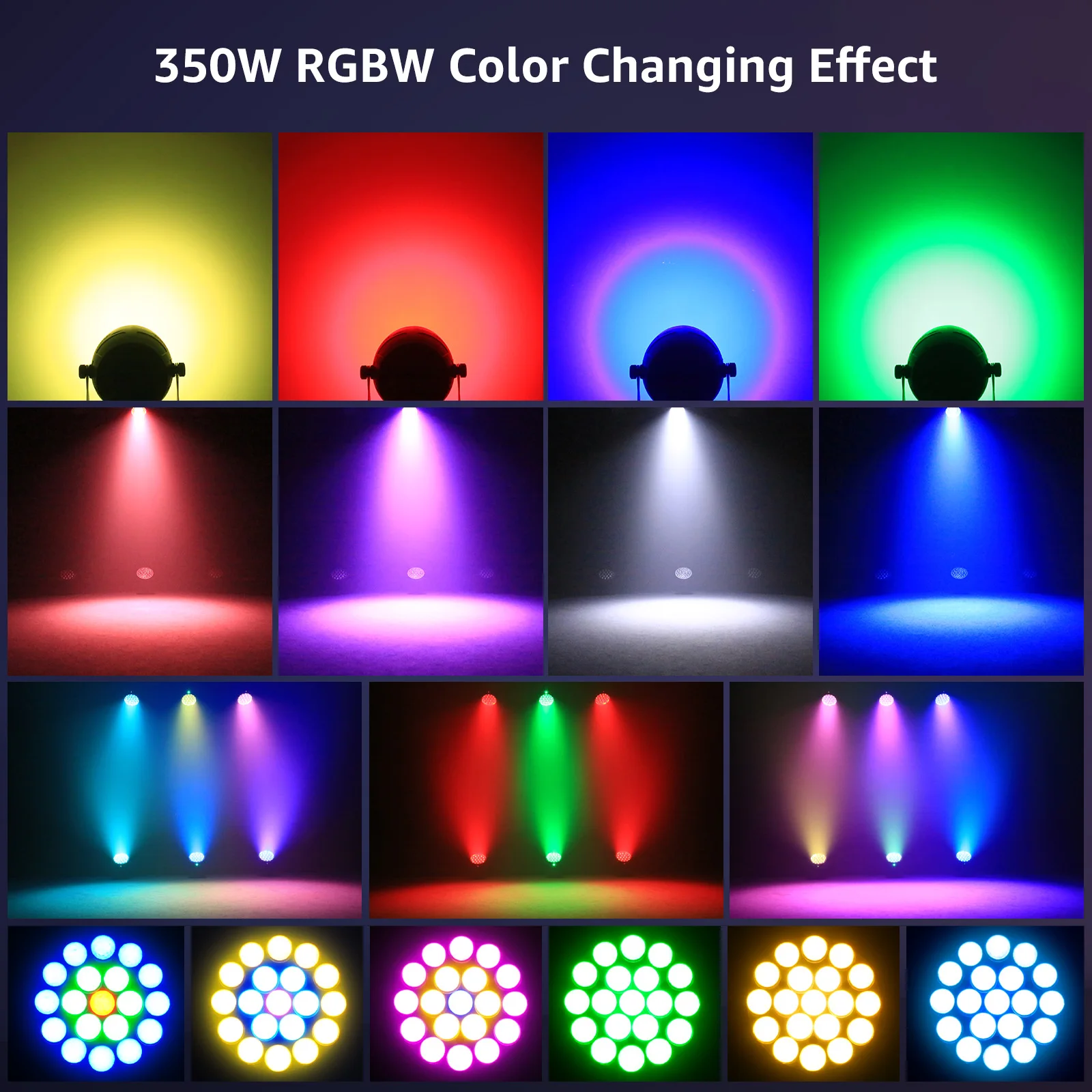 U`King High Brightness 19*15W LED RGBW 4 in 1 Par Lights For Stage Concert Bar DJ Lighting Equipment Zoom Par Light