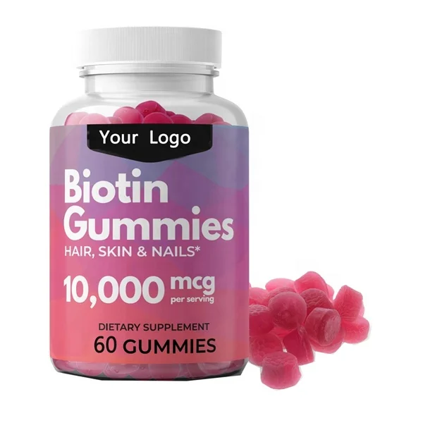OEM/ODM, Максимальная прочность, кожа для ногтей, биотин, жевательные резинки, для роста веганских волос, биотин, резиновые медведи