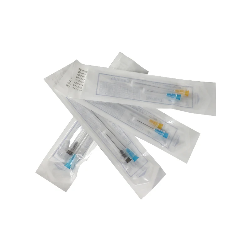 Steril Types of Cannula 25g blunt tip fine micro cannula Blunt Tip Cannula 18g 21g 22g 23G 25g for dermal filler
