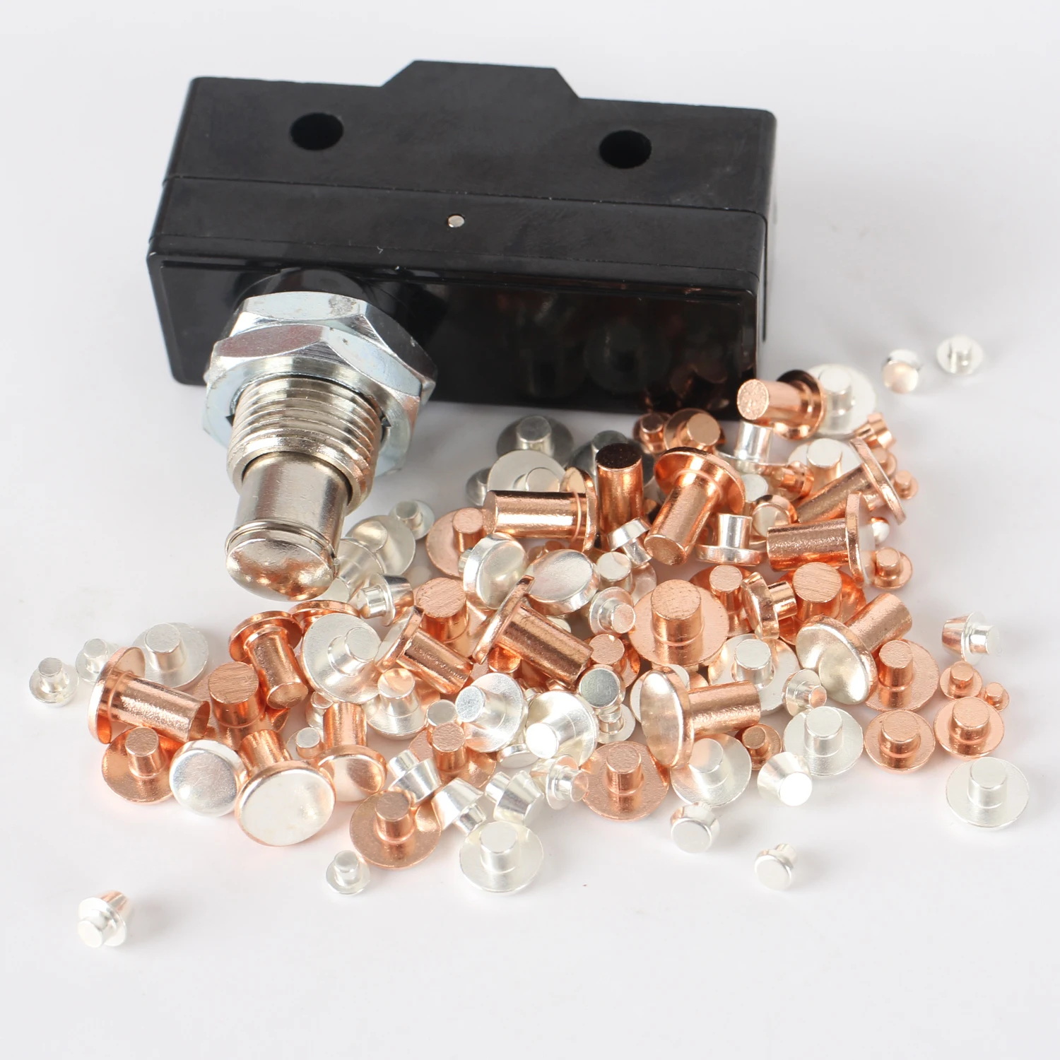 Strong supply capacity Tri-metal Contact Rivets for for Temperature Controller