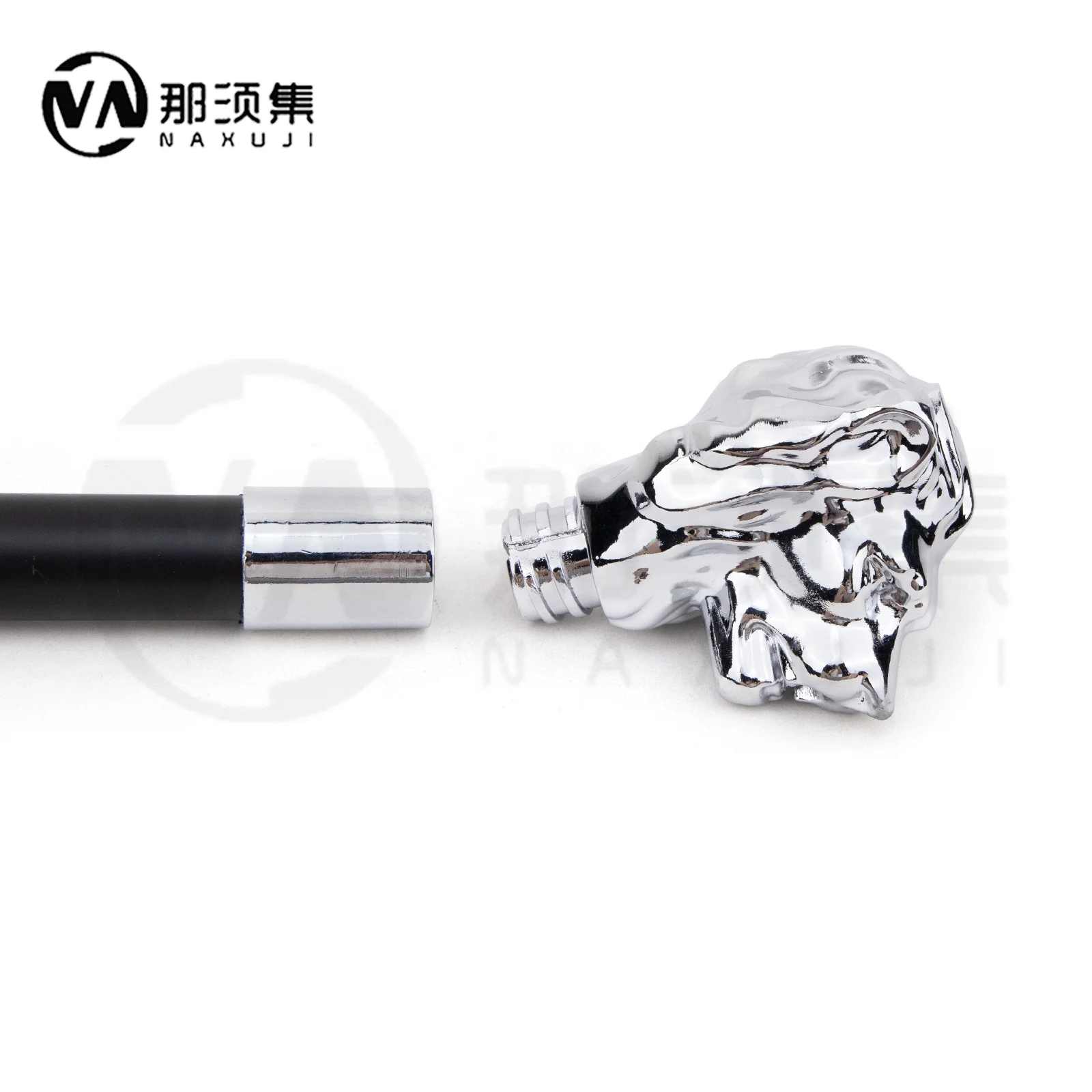 Luxury Shiny Lion Handle Model walking sticks hiking cane royal scepter Aluminum alloy crutches