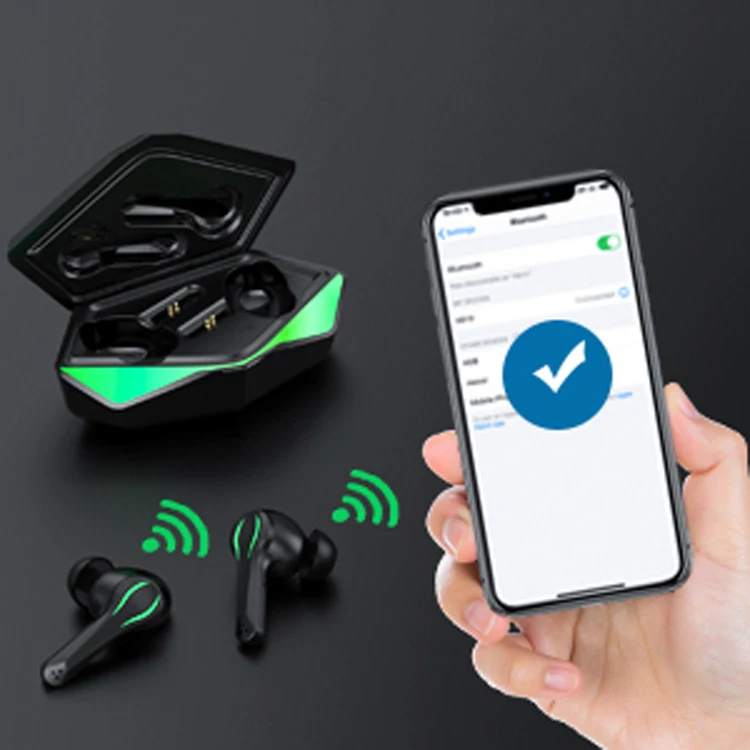 Bluetooth 5 0 IPX Игровые наушники со светодиодной подсветкой беспроводные TWS с низкой задержкой наушники-вкладыши