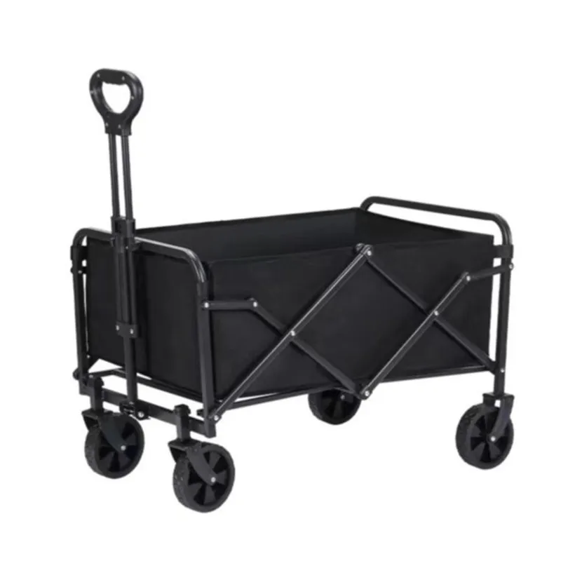 Hot Selling Folding Camping Cart Useful Wagon Collapsible Trolley Outdoor Storage 120L Hand Truck Picnic Dolly