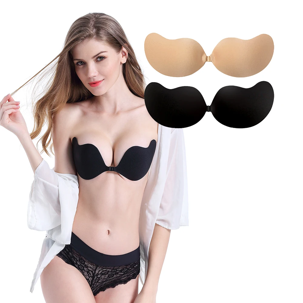 Women Strapless Backless Nipple Covers Sticky Lifting Breasts Invisible Self Adhesive Bra Push Up Silicone Bra