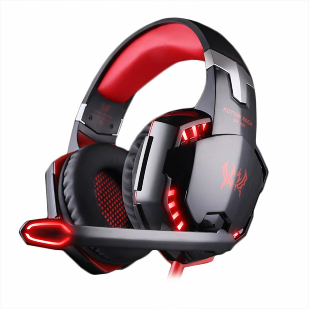 G200 over-ear Headband Wired gaming headset mic led headphone Sound Deep Casque stereo bass surround for pc xbox one ps4
