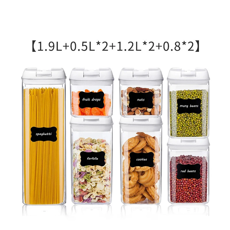 SIPANUO маленький прозрачный герметичный пластиковый контейнер для хранения хлопьев, набор, коробка для хранения закусок