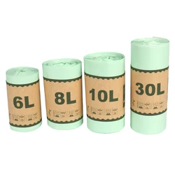 ASTM D6400 100% Eco friendly Corn starch Compostable plastic biodegradable kitchen garbage trash bag