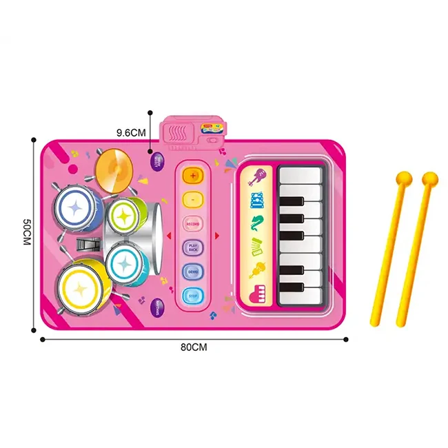 Huiye New Musical Playing Mat Instrument Kids Fun Montessorri Toys Piano Keyboard Mat Baby Music Electronic Toys Children Toys
