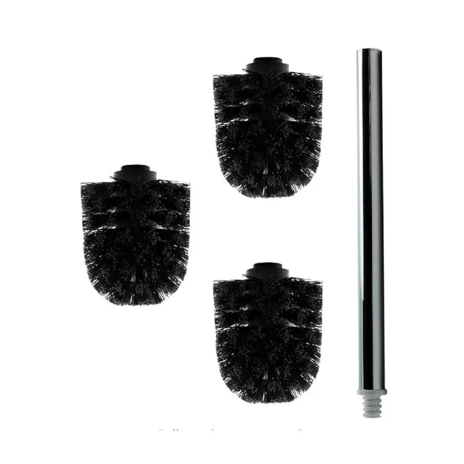 3 x Replacement Brush Heads Black Replacement Toilet Brush Plastic Washing Brush
