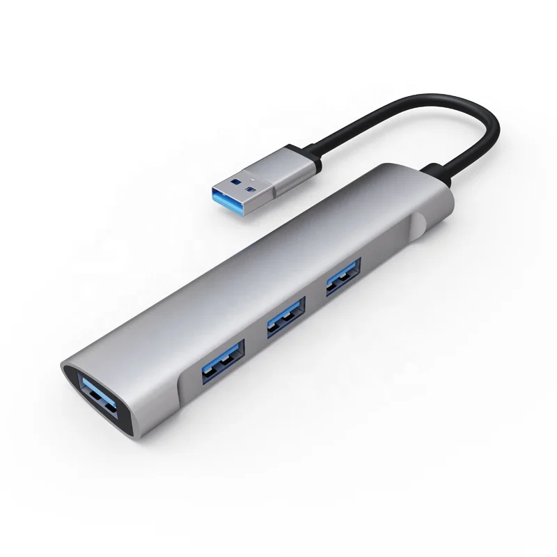 aluminum 4 in 1 usb hub mini 4 port usb 3.0 high speed hub splitter 5 gbps for pc laptop