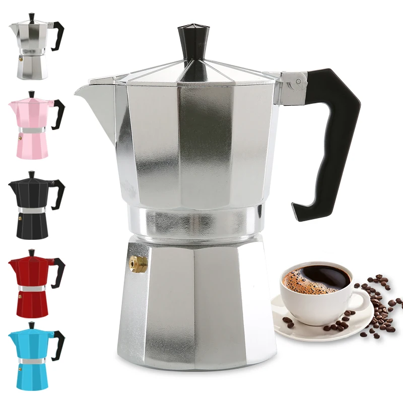 Hot Sale ODM OEM Stovetop Espresso Maker Great Flavored Classic Italian Style Cafeteira  Espresso Moka Pot
