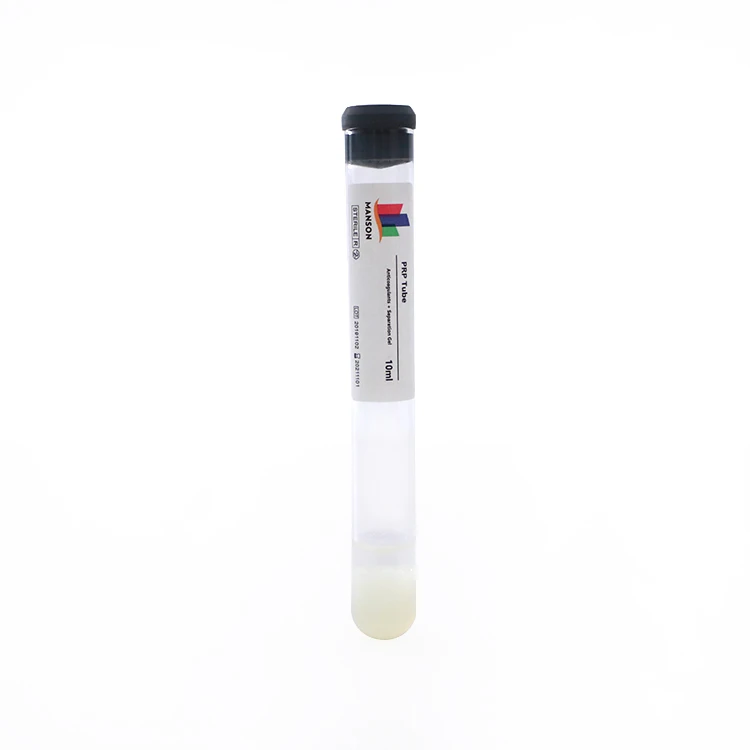 MANSON Factory OEM New High Plastic/Medical Tube Prp for Hair Repair with Acd Gel 10ml plasma tubes