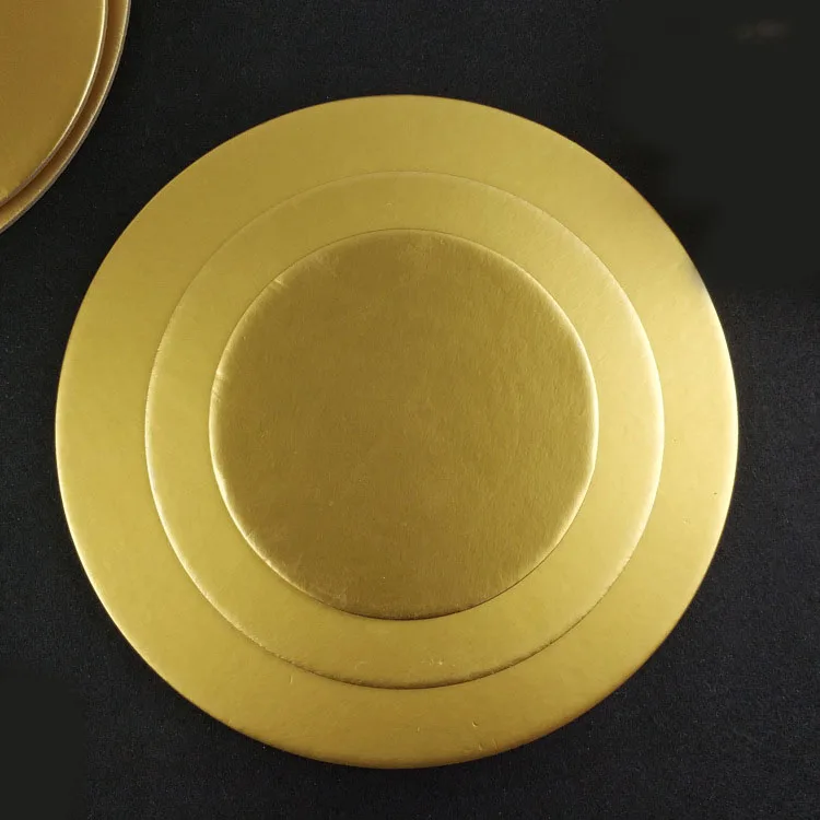 Golden Silver Round Cake Board Circle Cardboard Base Diameter 10,16,22,26cm Decorating Cupcake Dessert Tray Birthday Cake Tools