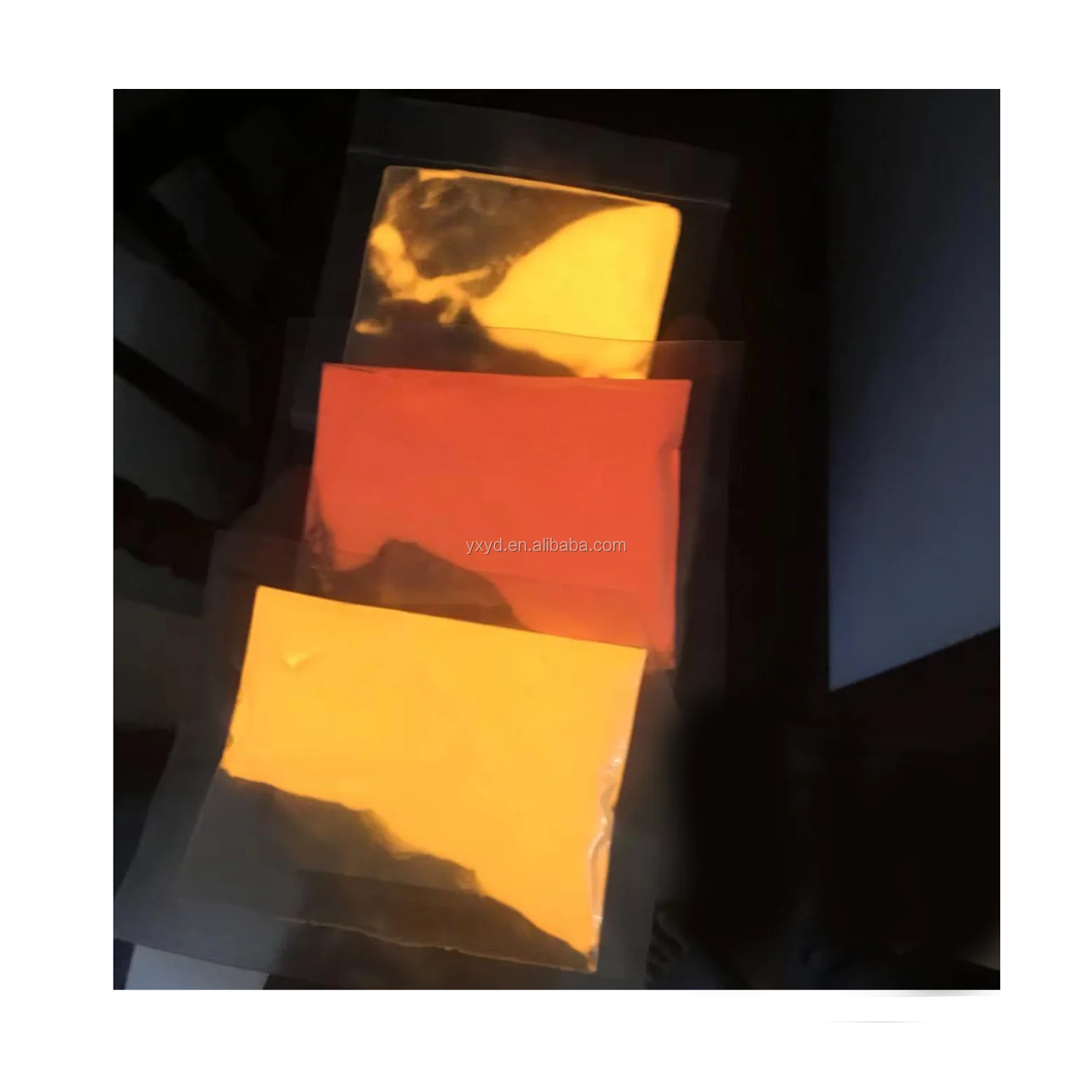 
colorful red orange purple Small particle size glow fluorescent luminous luminofor powder pigment for nail paint coating 