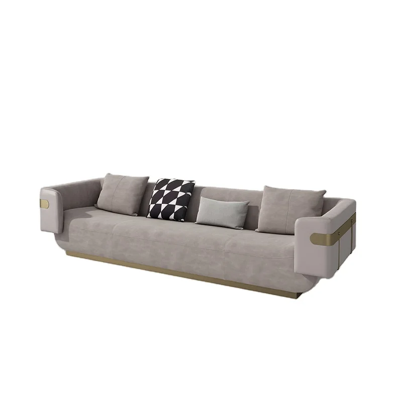 Modern design luxury  furniture new arrive Italy designed  living room set  top genuine leather sofa with single chair sofa
