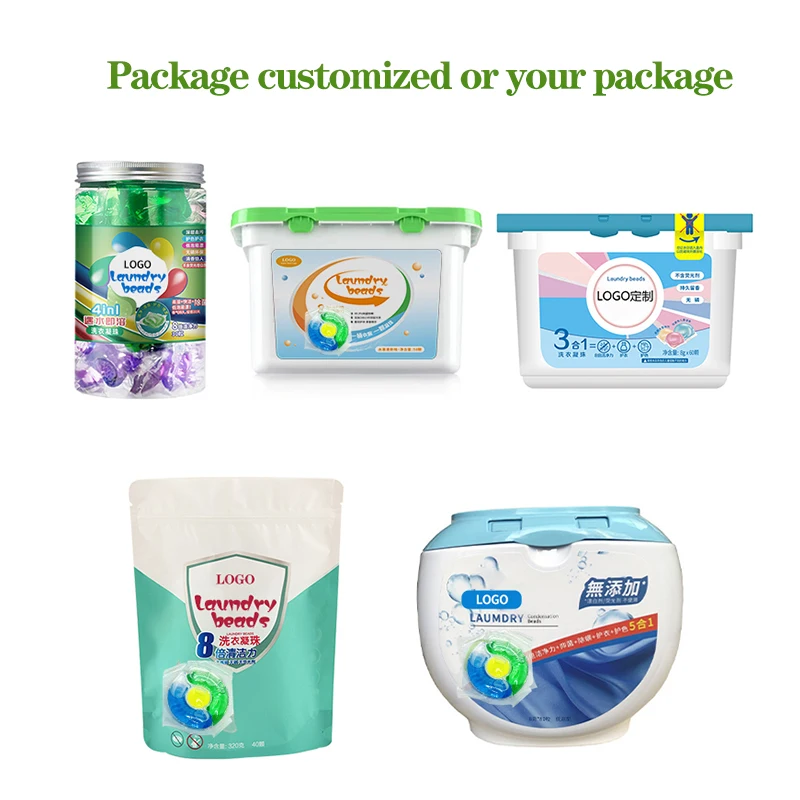 3 In 1 Scented Softener Colorful High Efficiency Laundry Detergent Pods For Clothes Washing