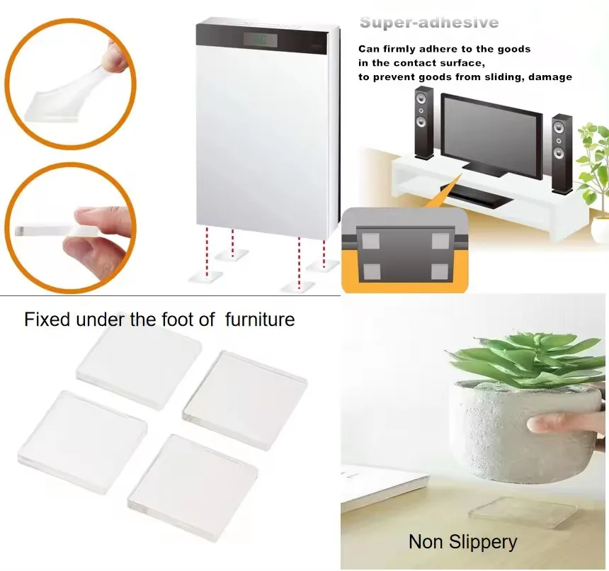 Anti Vibration Pad  Noise Cancelling Washing Machine Support Universal Furniture Anti Slip Dryer Feet Leg Base