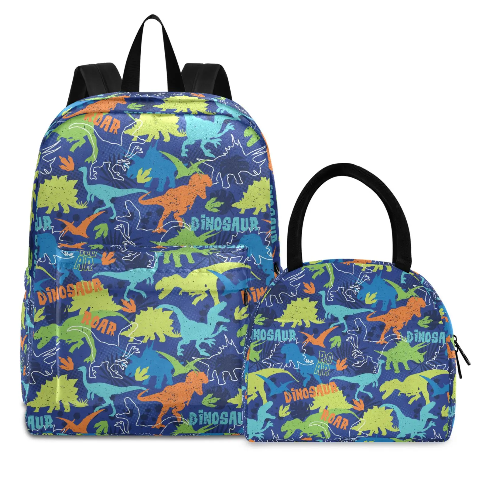 Custom Dinosaurios Mochilas Loncheras Escolar 2 In 1 Dinosaur Kids School Bags And Lunch Box Set