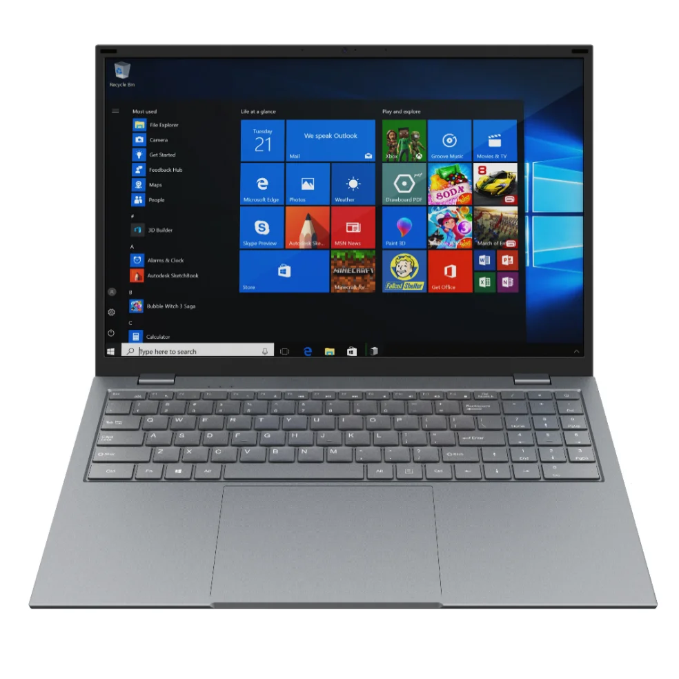 New Design 16 Inch Slim Notebook i3 10110U i5-1035G4 i7-10510U Window 11 Computer Office GMAING Laptops On Sale