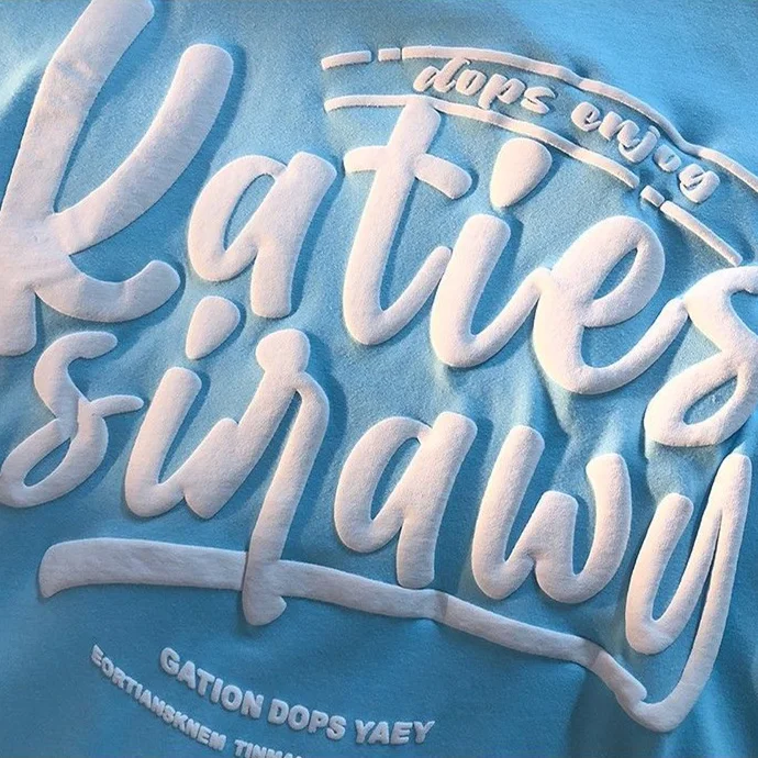 Custom high quality oversize  100%cotton T shirt heavyweight  graphic screen print streetwear blank puff print drop shoulder men